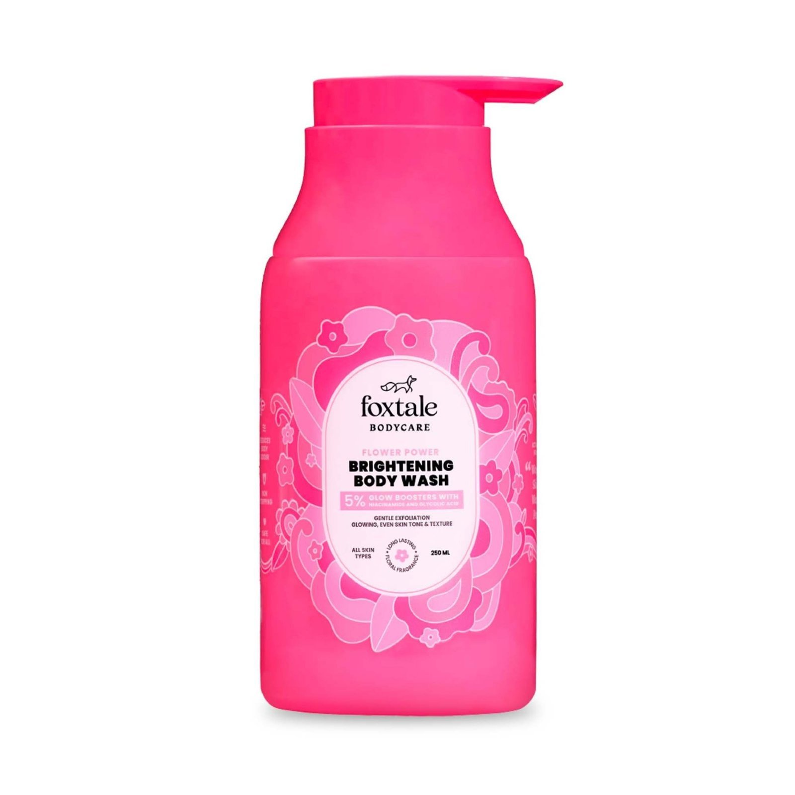 uk61mOQcfSm6L-1-1.jpg Foxtale De-Tan Brightening Body Wash | Glycolic Acid & Niacinamide for Glowing Skin | Removes Tan & Evens Skin | 6+ hrs odour control | SLS-Free | Body Wash for Women & Men | All Skin Type | 250 ml - Fast UK Delivery - Image 1