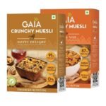 Gaia Crunchy Muesli Combo Pack: Fruit & Nut(400 gm) and Nutty Delight(400 gm) - Elevate Your Breakfast with Wholesome Goodness, Variety, and Nutritional Benefits (Super Saver Pack) - Fast UK Delivery