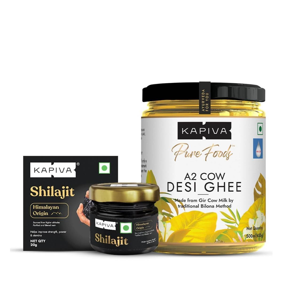uk61n83xsMjVL-1.jpg Kapiva Himalayan Shilajit 20g And Kapiva A2 Desi Ghee 500g - Fast UK Delivery - Image 1