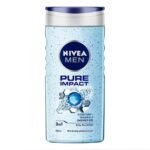 NIVEA MEN Pure Impact Shower Gel, 250ml, (Hair, Face & Body Wash) - Fast UK Delivery