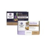 Ayouthveda Herbal Soap Combo (2 Pack) | Nuts & Saffron Luxury Castile Soap & Indian Clay Soap | Nourishing & Hydrating | For Glowing, Rejuvenated & Healthy Skin | Handmade | Free from Harsh Chemicals - Fast UK Delivery