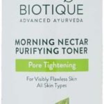 Biotique Morning Nectra Pore Tightening Purifying Toner For Visibily Flawleass Skin All Skin Type 120 ml - Fast UK Delivery