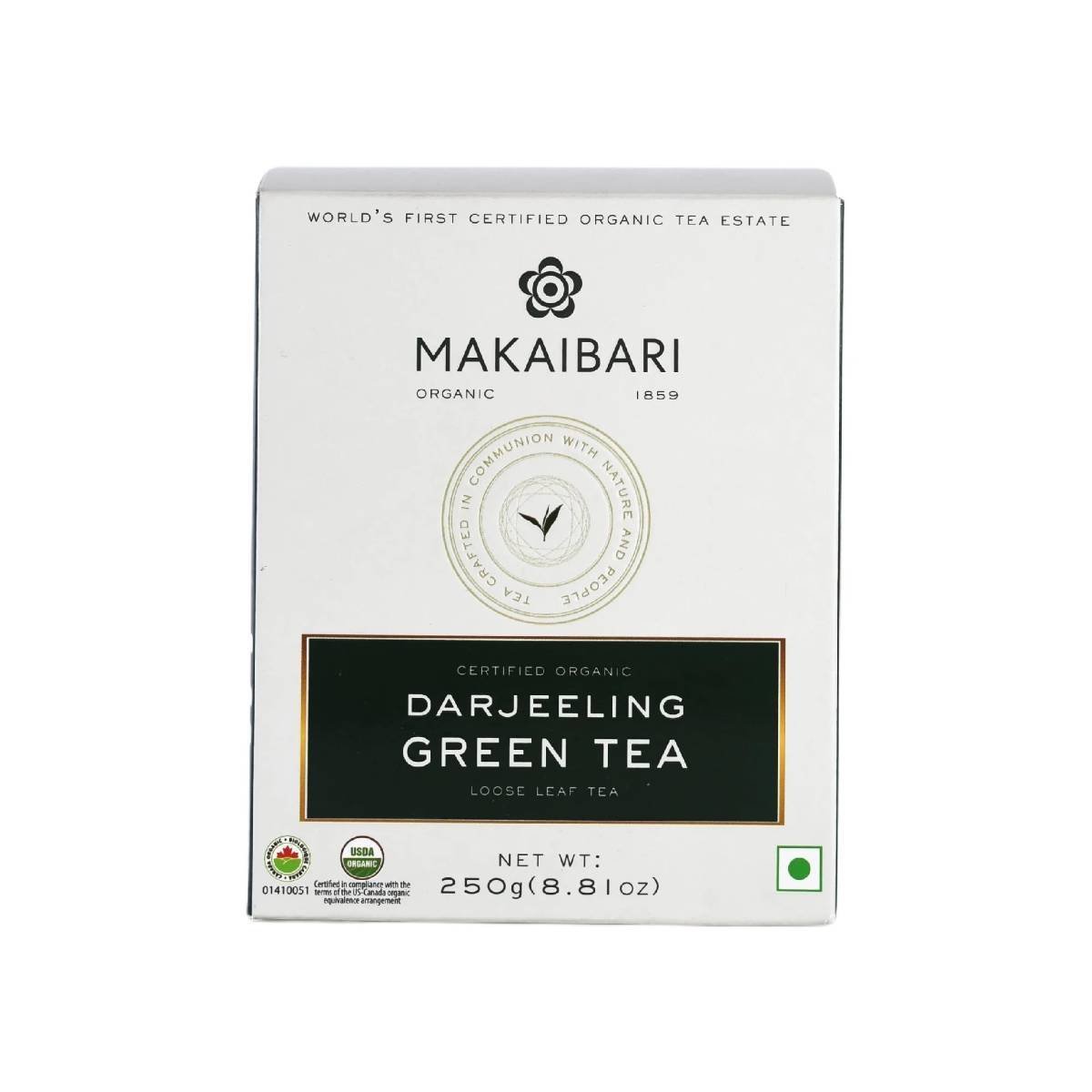 uk61nTD0K2hpL-1-1.jpg Makaibari Darjeeling Green Tea | 250 gms Loose Leaf Tea | MonoCarton Green Tea | Refreshing and Energezing | Handpicked Tea - Fast UK Delivery - Image 1