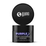 Beardo PurpleX Teeth Whitening Powder, 50g | Stain Removal and Teeth Whitening Solution | Enamel Safe | Prevents Bad Breath | With Papain and Bromelain Enzymes for Stain removal | Peroxide Free - Fast UK Delivery