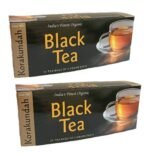 KORAKUNDAH Black Tea | 25 Dip Tea Bags of 2 grams each | Pack of 2 | Total 100 g | India's Finest Organic Tea | Chamraj Nilgiri Tea - Fast UK Delivery