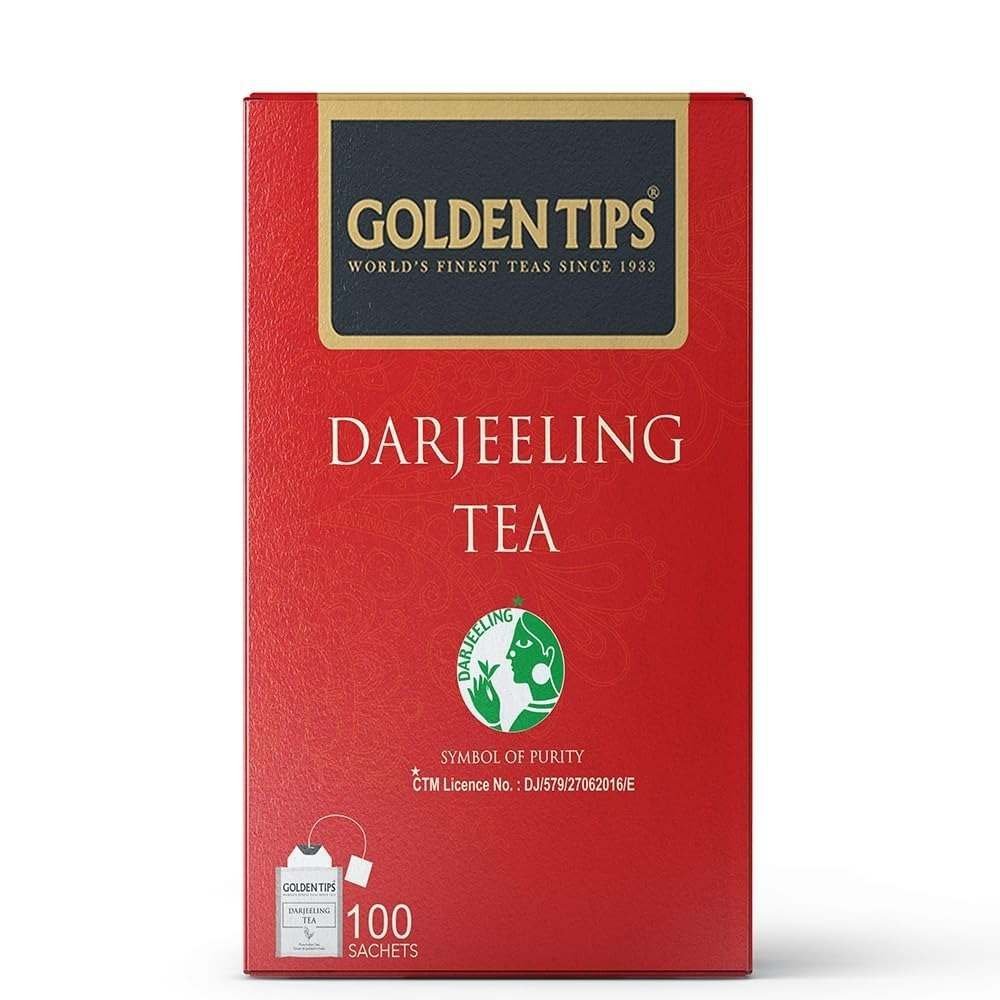 uk61nlqfGOsXL-1-1.jpg Golden Tips Pure Darjeeling Black Tea Bags (100 Bags, 200 Gram) - Fast UK Delivery - Image 1