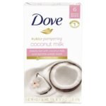 Dove Beauty bar soap pack of 6 (Coconut Milk And Jasmine Petals) - Fast UK Delivery