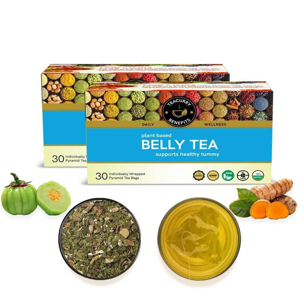 uk61o3-4VittL.jpg TEACURRY Belly Tea (60 Tea Bags - 2 Month Pack) - Tummy Tea to Lose from Around your Belly - For Men and Women - Fast UK Delivery - Image 1