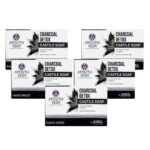 Ayouthveda Charcoal Detox Soap | A Powerful Blend of CharcoalJaggery & Five Nourishing Oils | Handmade Castile Soap Without Any Harsh Chemical | For Clear & Dirt Free Skin (Pack Of 5-110g each) - Fast UK Delivery