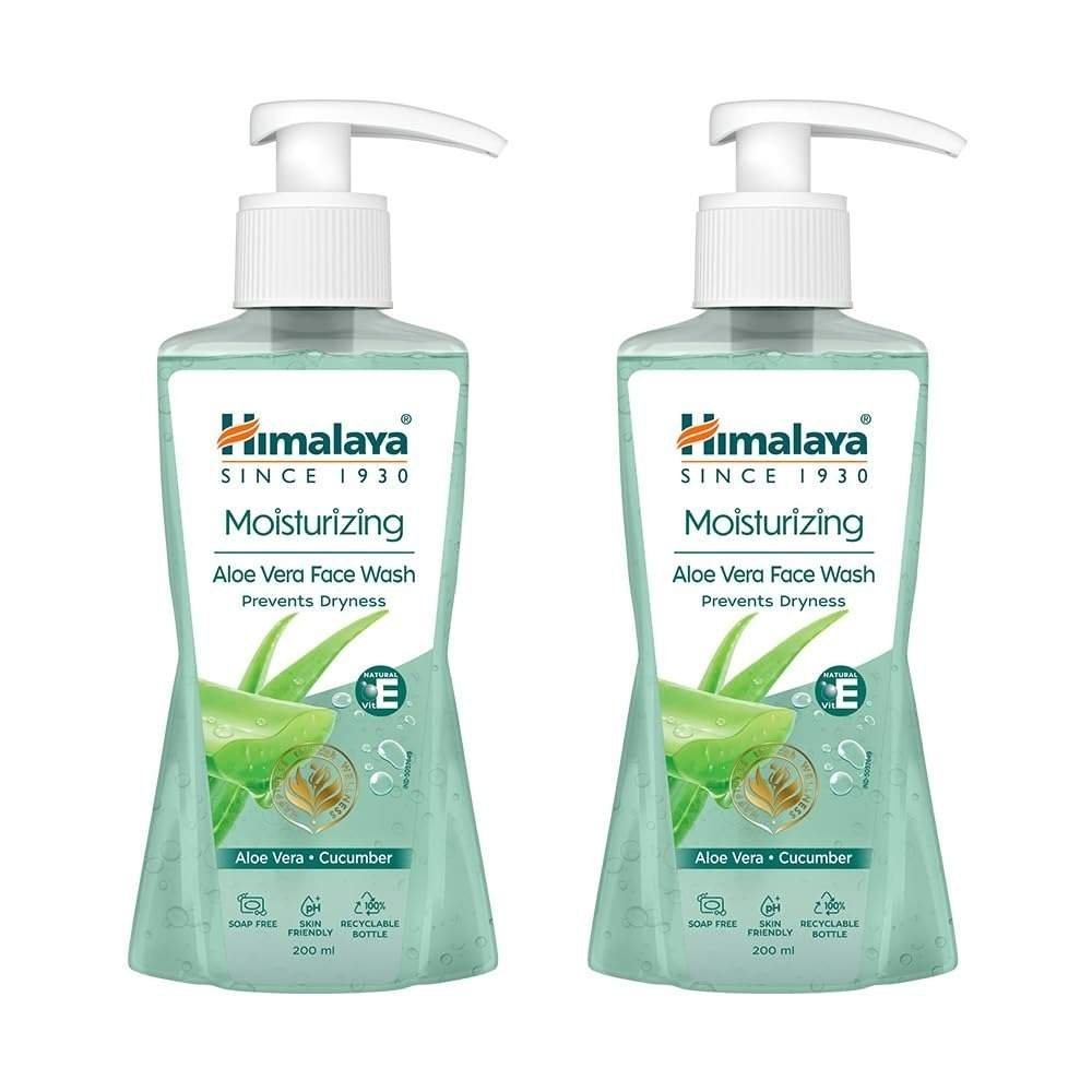 uk61oPVDcqSfL-1-1.jpg Himalaya Moisturizing Aloe Vera Face Wash 200ML (Pack of 2) - Fast UK Delivery - Image 1