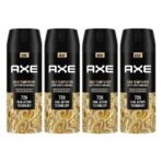 Axe Gold Temptation Long Lasting Deodorant Bodyspray For Men 150 ml, Pack of 4 - Fast UK Delivery
