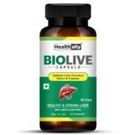 Healthally Biolive Ayurvedic Fatty Liver Detox Capsule/Medicine/Supplement(500 MG),Alcoholic Liver Fat Cleanser & Liver Care Capsule for Liver Health Wellness & Digestion - 60 Capsules - Fast UK Delivery