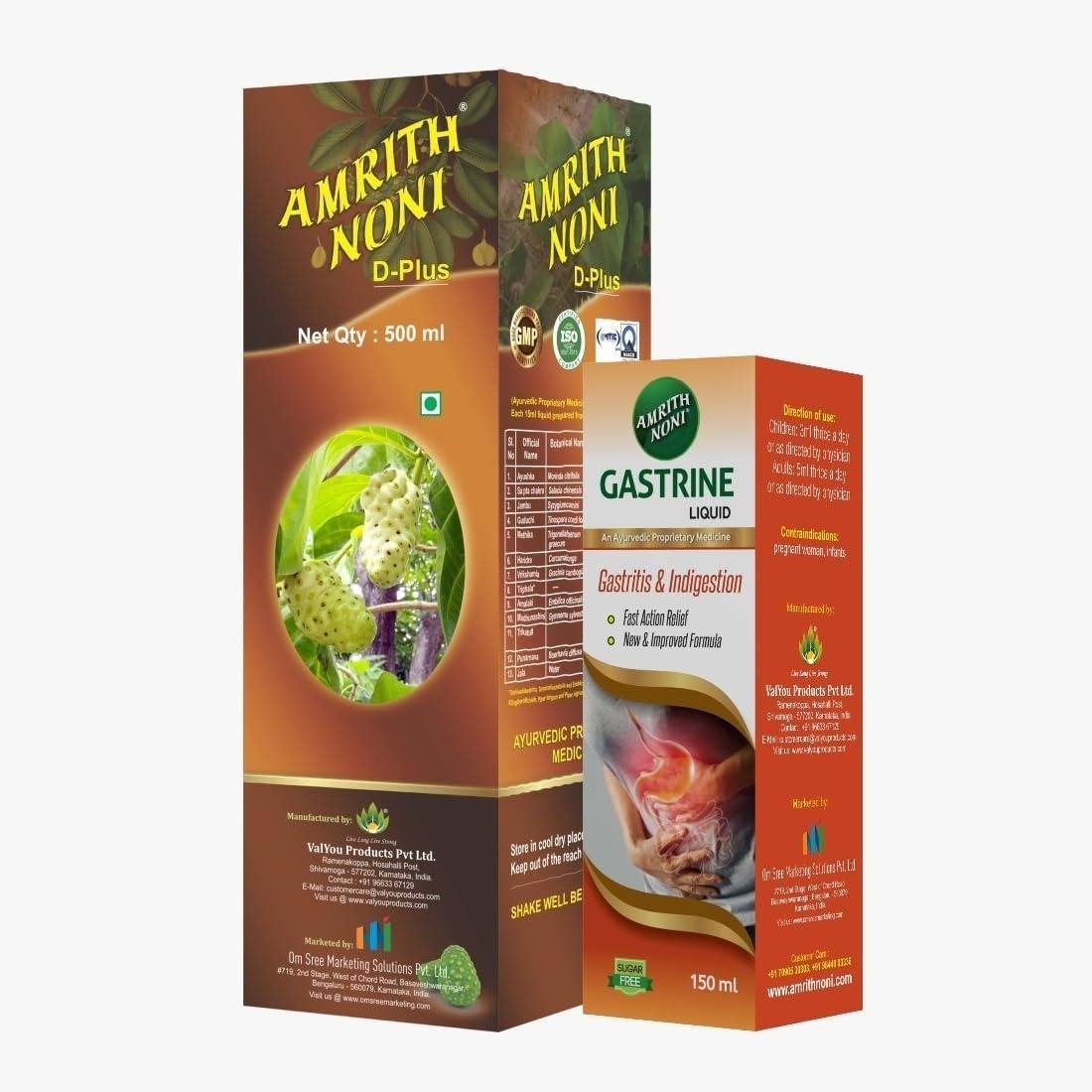 uk61pG4zuOWcL-1-1.jpg Amrith Noni D Plus juice 500ml & Amrith Noni Gastrine Sugar-Free Tonic 150ml - Image 1