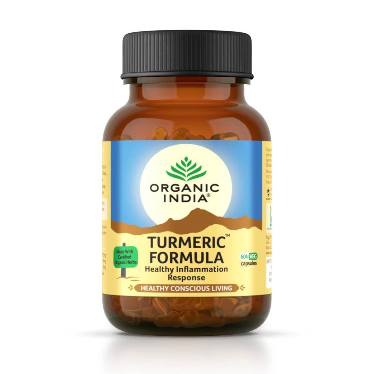 uk61pwoTY3gGL.jpg ORGANIC INDIA Turmeric 60 Veg Capsules | Strong anti-inflammatory | Enhances Skin, Bone, and Joint Health - (Pack of 3) - Image 1