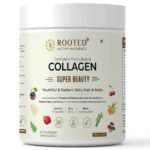 Rooted Actives Plant Based Collagen Supplement, 250 G | Tremella Mushrooms, Biotin, Silica, Vit C & 17 Beauty Boosters | No Sugar | Collagen Booster | Collagen Supplements For Women & Men - Fast UK Delivery