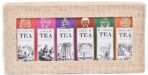 Golden Tips Combo of 6 in 1 Jute Box Darjeeling, Assam, Nilgiri, Sikkim, Kangra and Dooars 100% Natural Loose Leaf Tea (6 X 50 Gram) - Fast UK Delivery