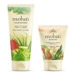 Moha: Herbal Face Wash 200 ml with Herbal Scrub 50 ml | Aloe, Cucumber, Rose, Neem and Yashtimadhu | Combo Pack of 2 - Fast UK Delivery
