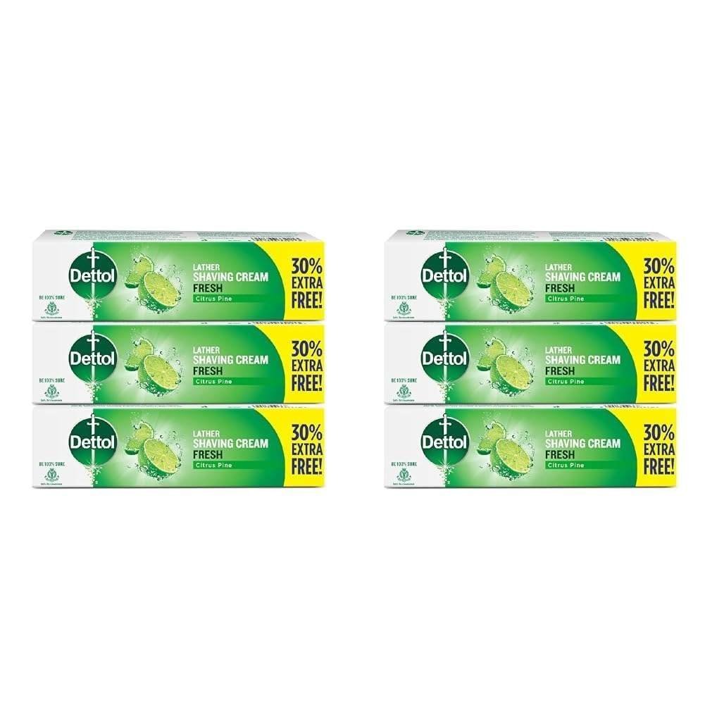 uk61rFJd7ii6L-1-1.jpg Dettol Fresh Shaving Cream-78G (Pack Of 6),180 Grams - Fast UK Delivery - Image 1