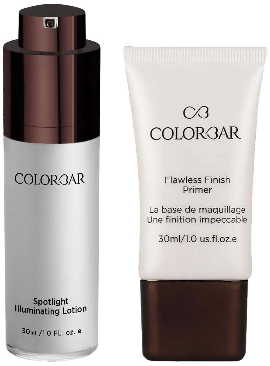 uk61rLKbMppAL-1-1.jpg Colorbar Cosmetics Flawless Finish Primer, Transparent, 30 ml,Colorbar Spotlight Illuminating Lotion, 30ml - Fast UK Delivery - Image 1