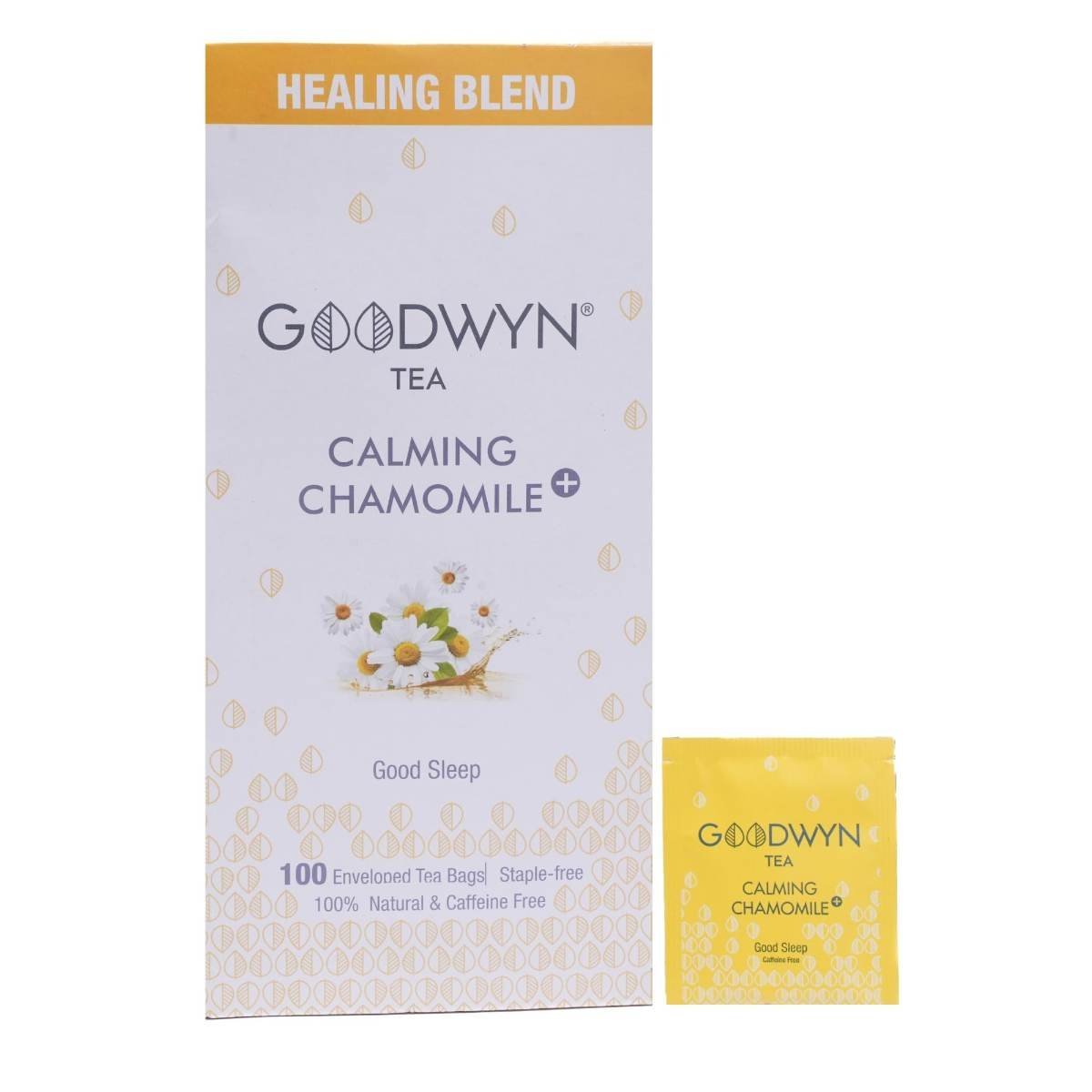 uk61rNRIzh4EL-1.jpg Goodwyn Chamomile Herbal Stress Relief Tea, 100 Tea Bags - Fast UK Delivery - Image 1