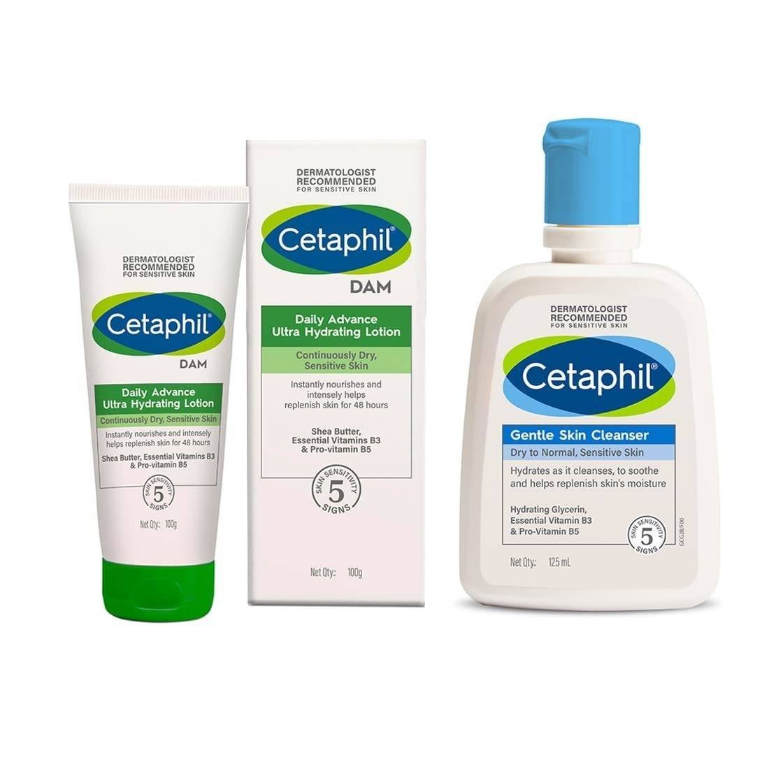 uk61rOrvgEVnL-1-1.jpg Cetaphil Gentle Skin Cleanser 125 ml and DAM 100g Combo - Fast UK Delivery - Image 1