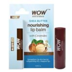 WOW Skin Science Shea Butter Nourishing Lip Balm with Ceramides Hydrating Lip Balm for Dry, Chapped Lips | Strengthens Lip Skin Barrier | SPF 30 | 4g - Fast UK Delivery