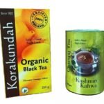 KORAKUNDAH Organic Black Tea 250 g|CHAMRAJ Kashmiri Kahwa Tea 100 g|Pack of 2|Total 350g |India's Finest Chamraj Nilgiri Tea - Fast UK Delivery