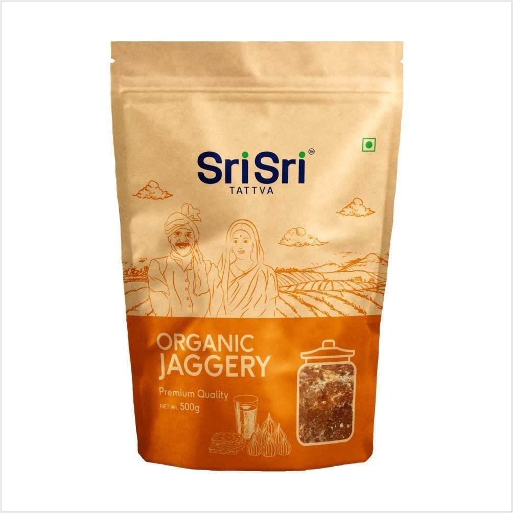 uk61rY2XgDPUL.jpg Sri Sri TATTVA shuddhta ka naam Organic Jaggery, 500g (Powdered Form) (Pack of 2) - Image 1