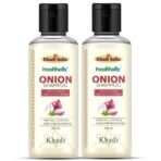 Healthally Khadi Herbal Onion Shampoo - 400 ML | Dandruff,Hair Breakage,Hair Fall Control Shampoo For Men Woman Hair Nourishment | Paraben/Sulphate Free - Fast UK Delivery