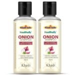 Healthally Khadi Herbal Onion Shampoo - 400 ML | Dandruff,Hair Breakage,Hair Fall Control Shampoo For Men Woman Hair Nourishment | Paraben/Sulphate Free - Fast UK Delivery