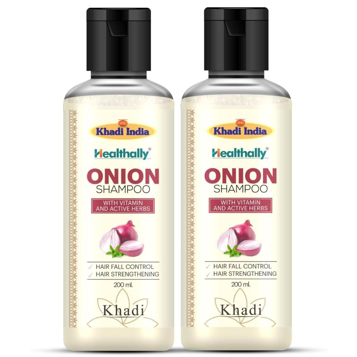 uk61rZYCtB6AL.jpg Healthally Khadi Herbal Onion Shampoo - 400 ML | Dandruff,Hair Breakage,Hair Fall Control Shampoo For Men Woman Hair Nourishment | Paraben/Sulphate Free - Fast UK Delivery - Image 1