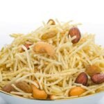 Organic Bites Jodhpuri Kaju Badam Laccha Cashew , Almond , Potato Sticks Mixture (Marvari Flavour) Dry Fruit Aloo Lachha - 400 gm - Fast UK Delivery