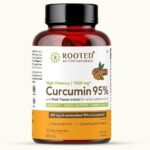 Rooted Actives Curcumin Capsules (95%) With Black Pepper Extract | For Immunity, Joints Cardio Health | 90 Veg Capsules, 500 Mg (Curcumin Capsules (95%) With Black Pepper Extract) - Fast UK Delivery