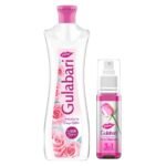 Dabur Gulabari Premium Rose Water Natural, 400 ml & Dabur Gulabari Rose Glow Face Cleanser, 100 Ml - Fast UK Delivery