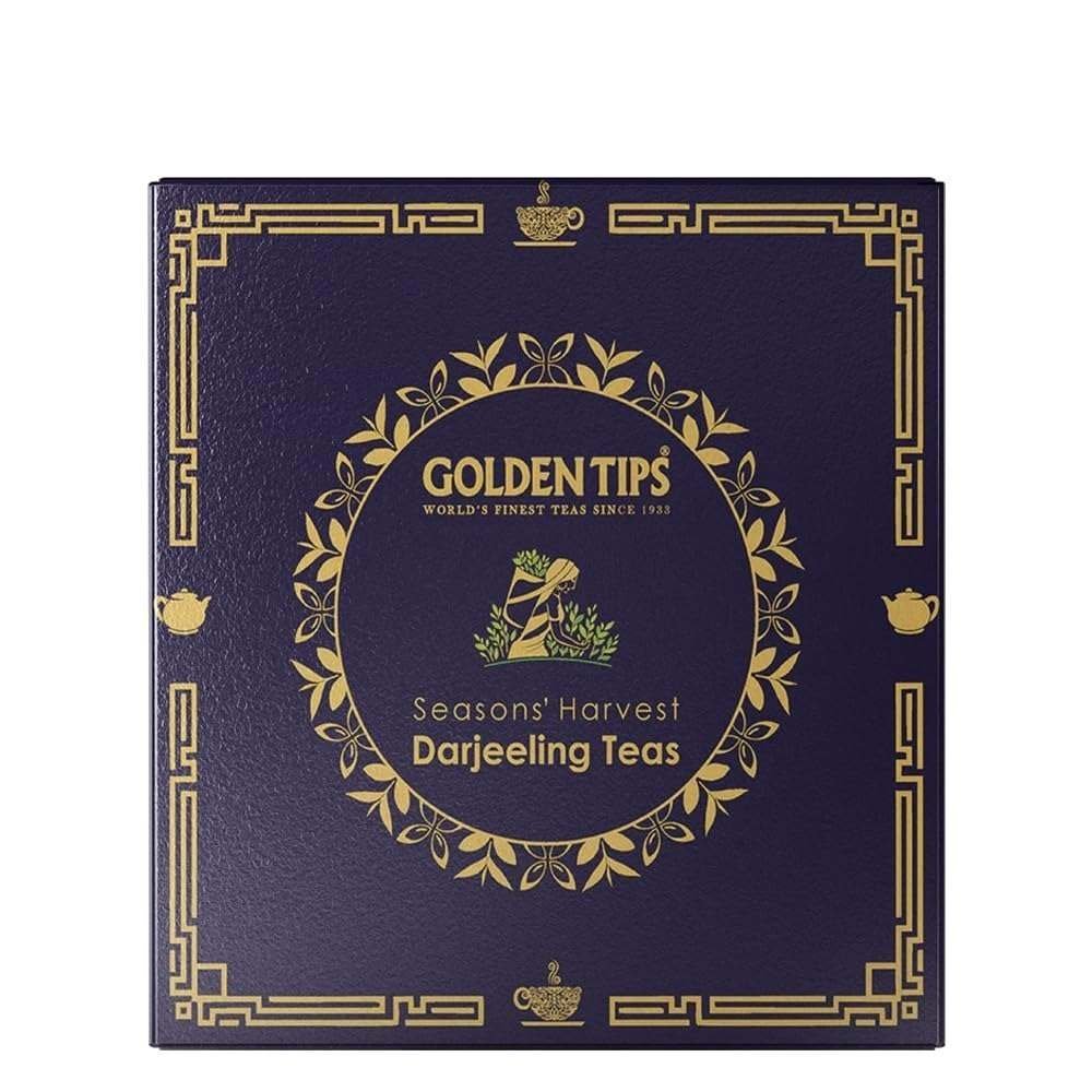 uk61rsZ7EihL-1.jpg Golden Tips Seasons Harvest Darjeeling Tea Gift Box (4.06oz - 115 Gram - 60 Cups) - Fast UK Delivery - Image 1