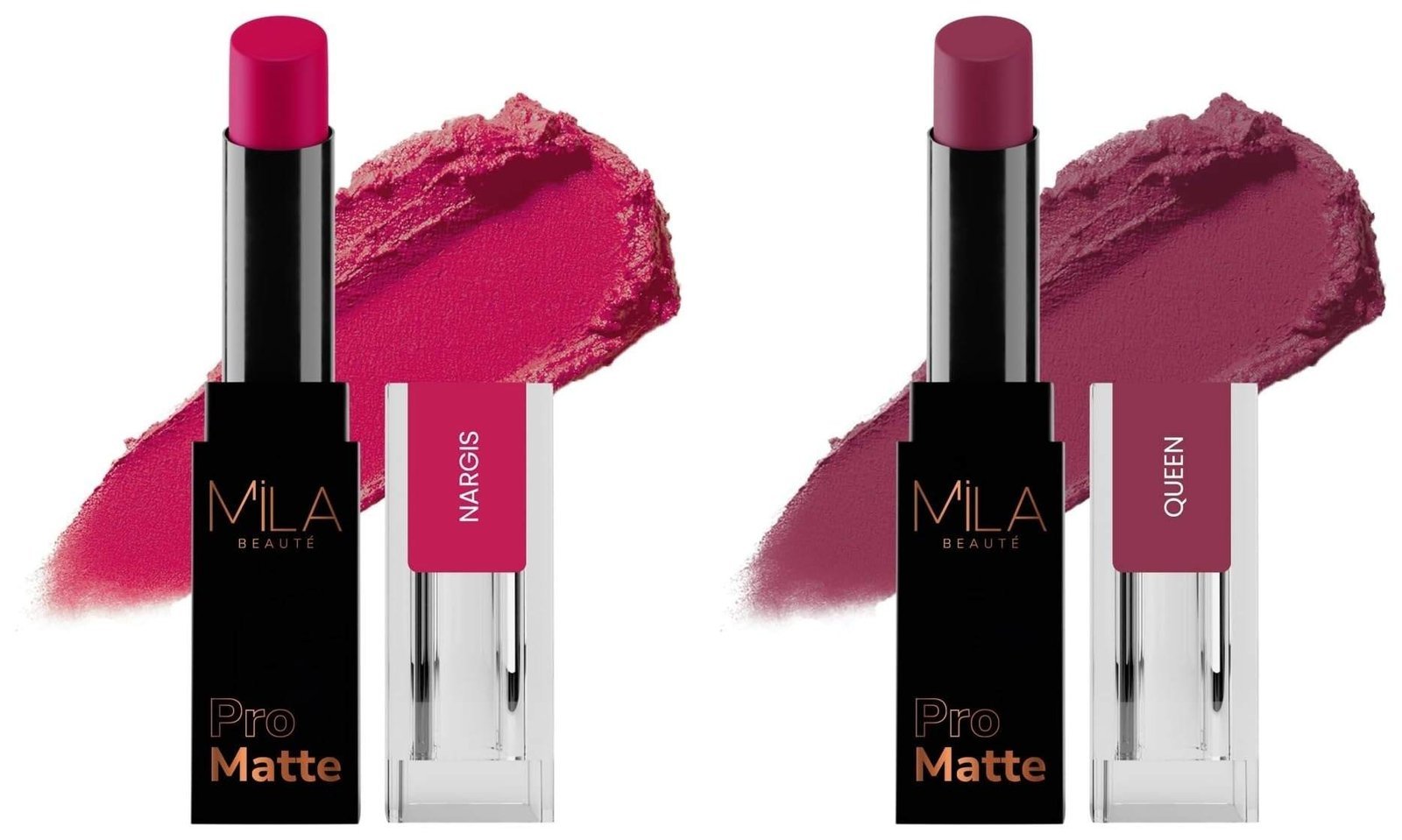 uk61s8VW9yHCL-1-1.jpg MILA Beaute Pro Matte Lipstick | Creamy Matte Lipstick | Shade - Nargis, 4.2g Pro Matte Lipstick | Creamy Matte Lipstick | Shade - Queen, 4.2g - Fast UK Delivery - Image 1