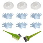 INDUS VALLEY Hair Colouring - Set 11 Pcs, Colouring Brush with Comb, Henna Colouring Brush, 3 Pcs of Hair Color Warming cap & 6 Pairs of Hand Gloves - Fast UK Delivery