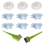 INDUS VALLEY Hair Colouring - Set 11 Pcs, Colouring Brush with Comb, Henna Colouring Brush, 3 Pcs of Hair Color Warming cap & 6 Pairs of Hand Gloves - Fast UK Delivery