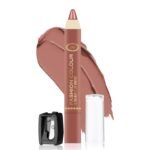 FASHION COLOUR Ultra Matte Lip Crayons With Free Sharpener | Smudge Proof And Waterproof | For Hydration And Moisturization | Long Lasting Lipwear with Matte Finish, Cruelty-free and Paraben-free - 2.5 gm(Toasted brown) - Fast UK Delivery