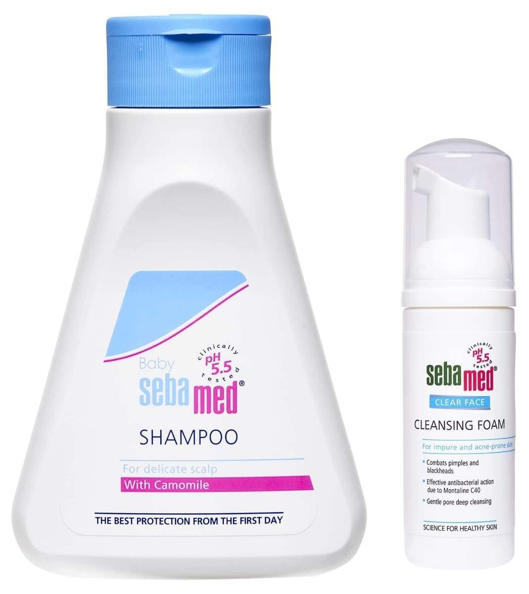 uk61tFkxEgmKL-1-1.jpg Sebamed Baby (Children) Shampoo, 150ml & Clear Face Foam, 50ml - Fast UK Delivery - Image 1
