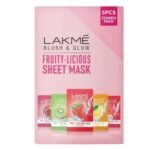LAKME 100% Natural Fruit Extract Sheet Mask Combo, 20 Ml (Pack Of 5) - Fast UK Delivery