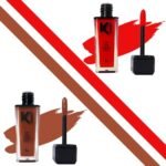 KINDED Lip Eye and Cheek Tint Combo for Women Girls Longlasting Moisturizing Vitamin E Liquid Lip Colour Lipstick Eyeshadow Blush (Matte Finish, Vermilion Red & Brown Temptation, 9 ml each) - Fast UK Delivery