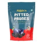 Abbie's Pitted Prunes || Dried Plums 200 grams Resealable Zipper Pack || Enjoy as a snacks or in your recipes || Source of Fiber || Natural Potassium || No Added Sugar || No Added Flavor or Colour - Fast UK Delivery