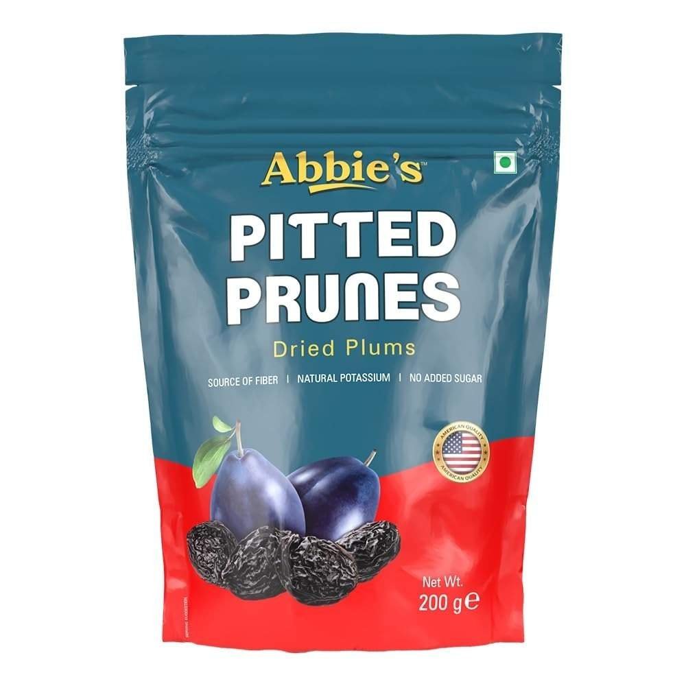 uk61tUqI33XTL-1-1.jpg Abbie's Pitted Prunes || Dried Plums 200 grams Resealable Zipper Pack || Enjoy as a snacks or in your recipes || Source of Fiber || Natural Potassium || No Added Sugar || No Added Flavor or Colour - Fast UK Delivery - Image 1
