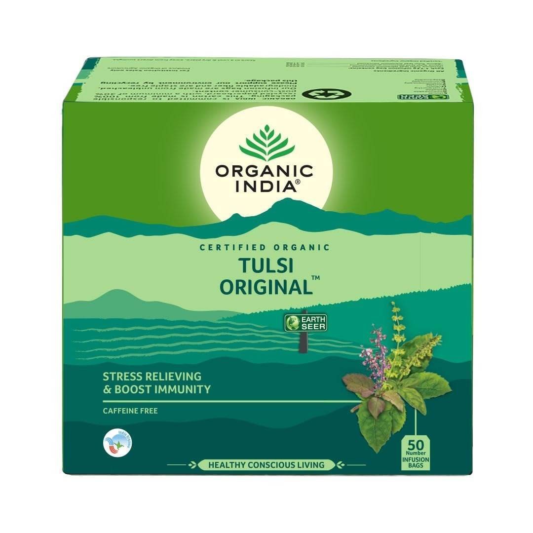 uk61tfLzrcSCL.jpg ORGANIC INDIA Original Tulsi 50 Teabags - Fast UK Delivery - Image 1