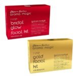 Aroma Magic 7 Step Single Use Facial Kit Combo| Bridal Glow Facial Kit + Gold Facial Kit | Pack Of 2 - Fast UK Delivery
