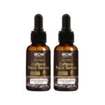 WOW Skin Science Caffeine Face Serum - Quick Absorbing - OIL FREE - Anti-Aging, Anti-Wrinkles; Refresh, Revive & Restore Skin - No Parabens, Silicones, Mineral Oil - 30mL | Pack of 2 - Fast UK Delivery