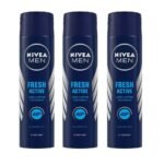 Nivea Men Deodorant Spray, Fresh Active, 150Ml (Pack Of 3) - Fast UK Delivery