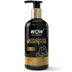 WOW Skin Science Charcoal & Keratin Shampoo - No Sulphates, Parabens, Silicones, Salt & Color (300mL) - Fast UK Delivery