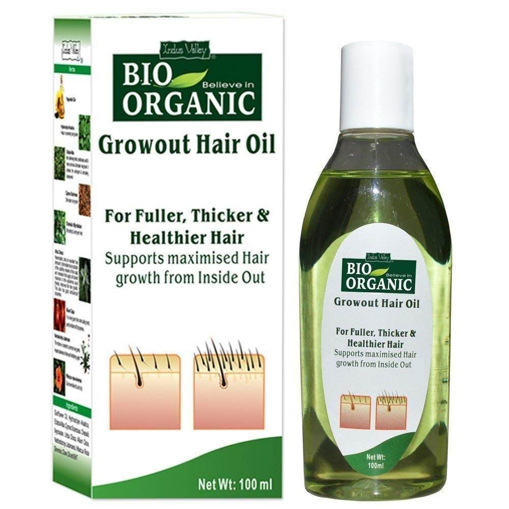 uk61uJU0jpxuL-1-1.jpg INDUS VALLEY Bio Organic Growout Hair Oil - 100ml - Fast UK Delivery - Image 1